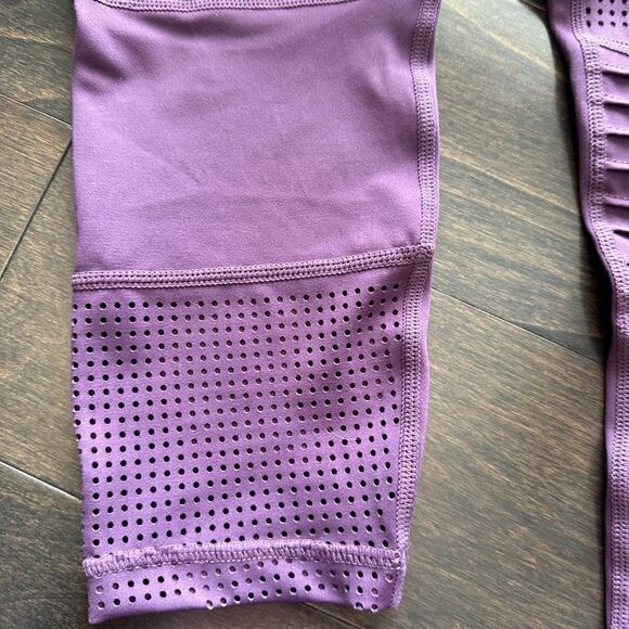 NWOT Zyia Moto Leggings, Dark Purple, Size 8-10 - Picture 4 of 7